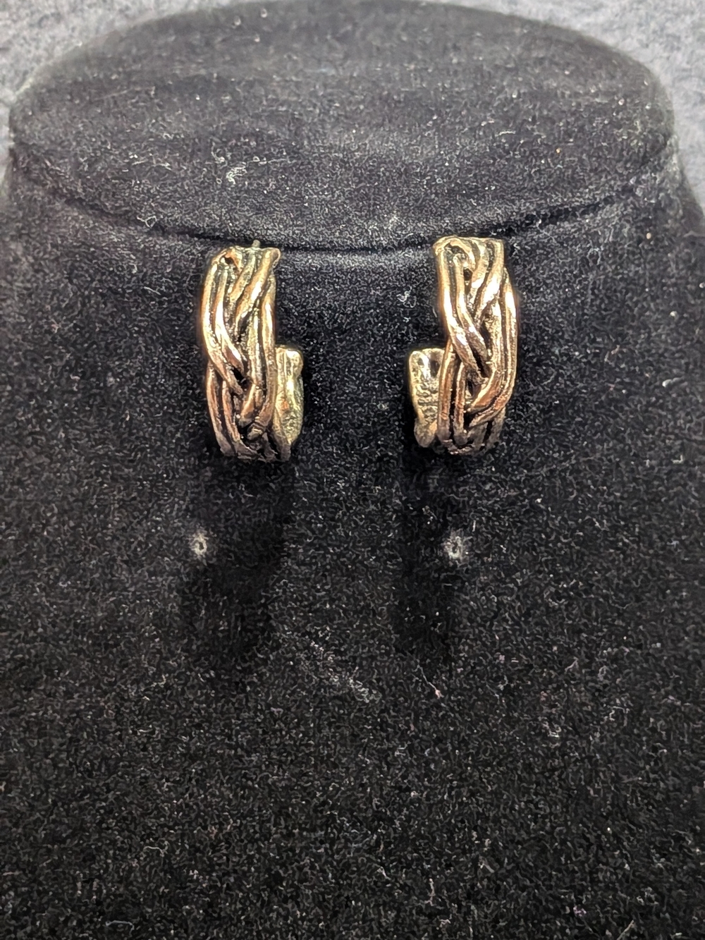 Gold-Tone Braided Hoop Earrings - Women Jewelry